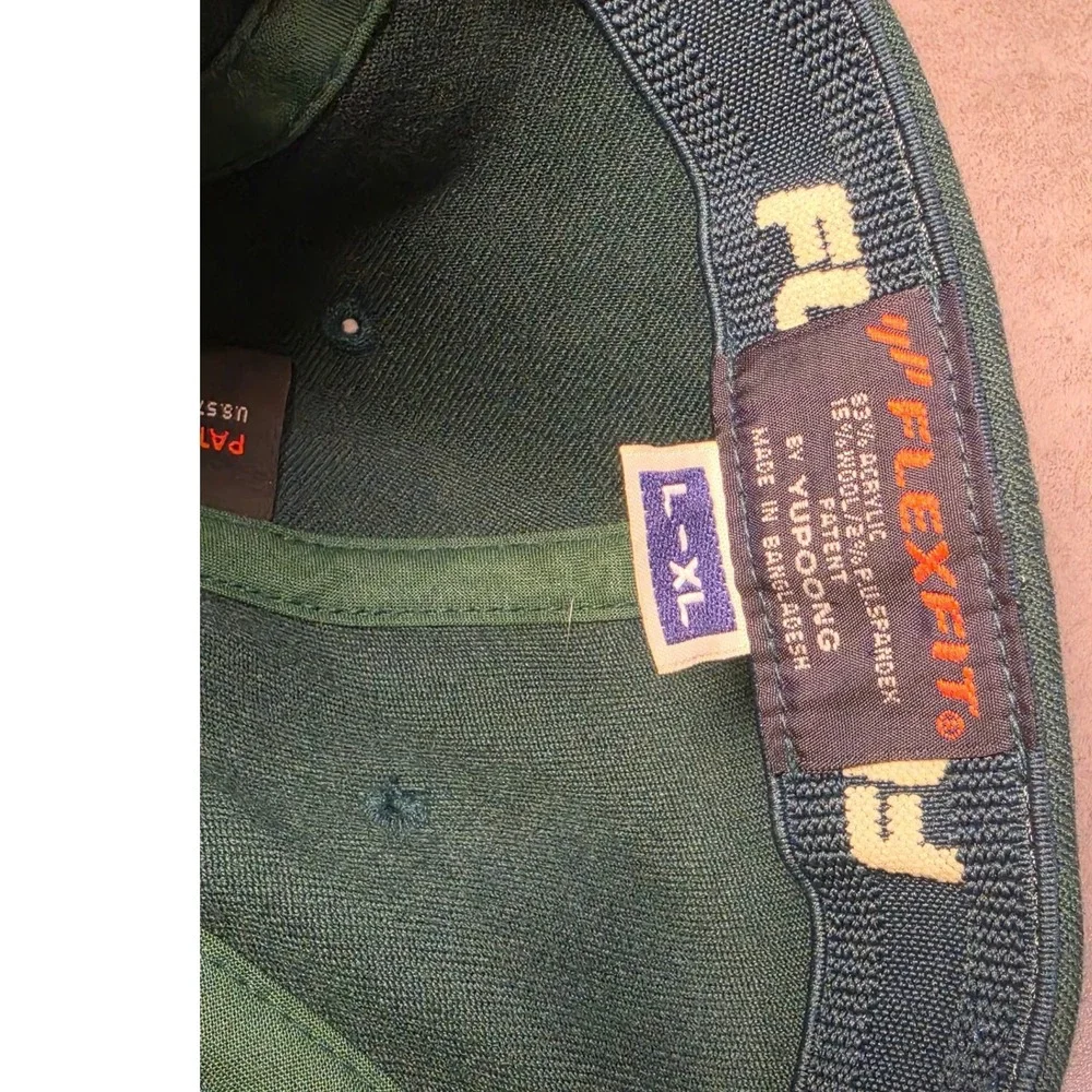 Organix Breckenridge Flexfit Hat Mens L-XL Forest Green Mountain Patch Cap - Picture 7 of 9
